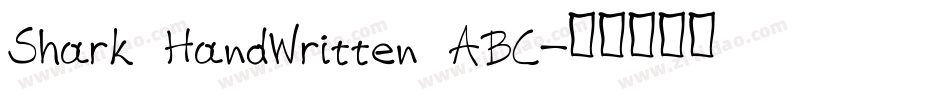 Shark HandWritten ABC字体转换